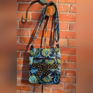 Belvah Quilted Floral Hipster Crossbody Handbag